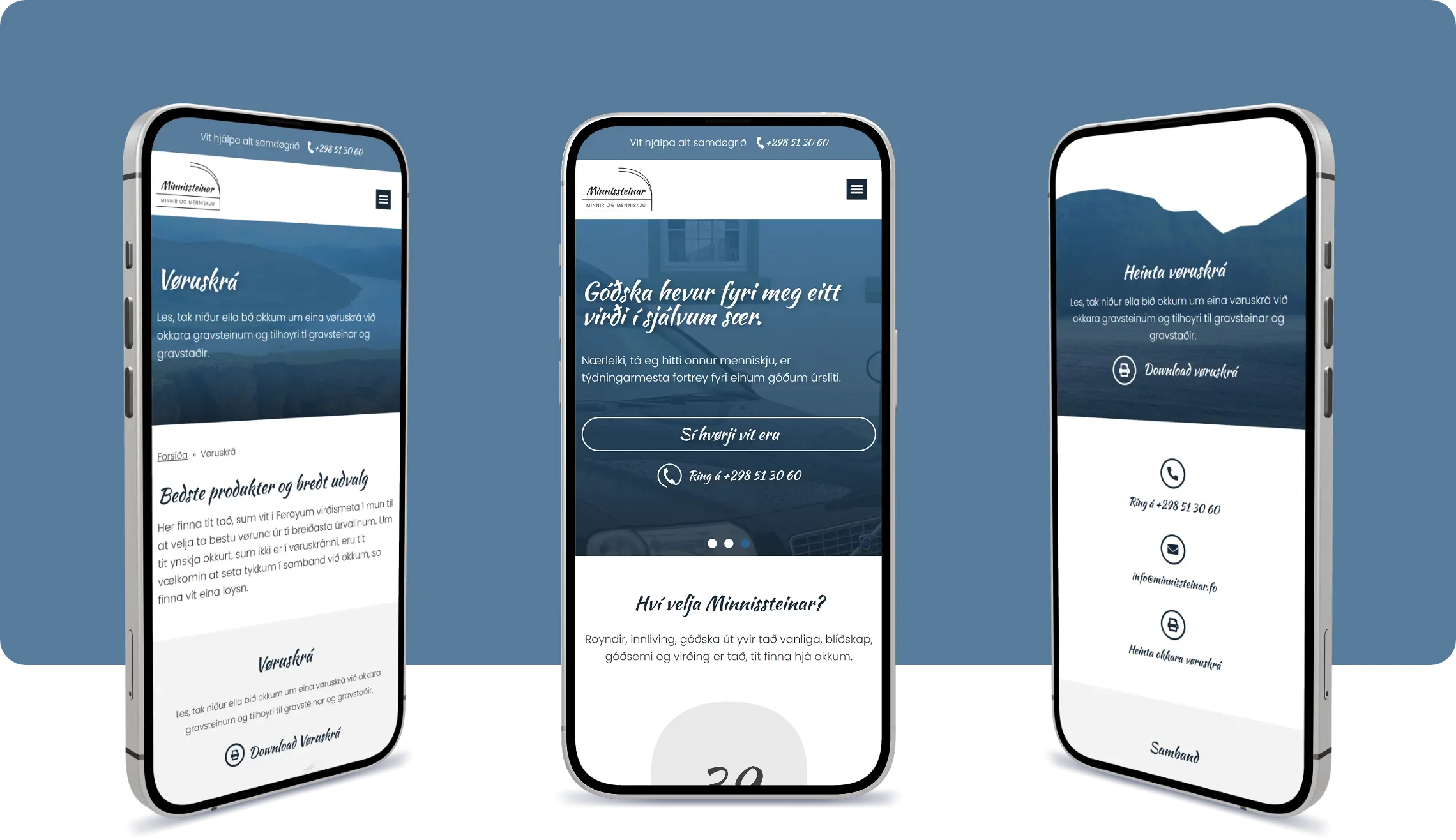 Kundecase: Minnissteinar