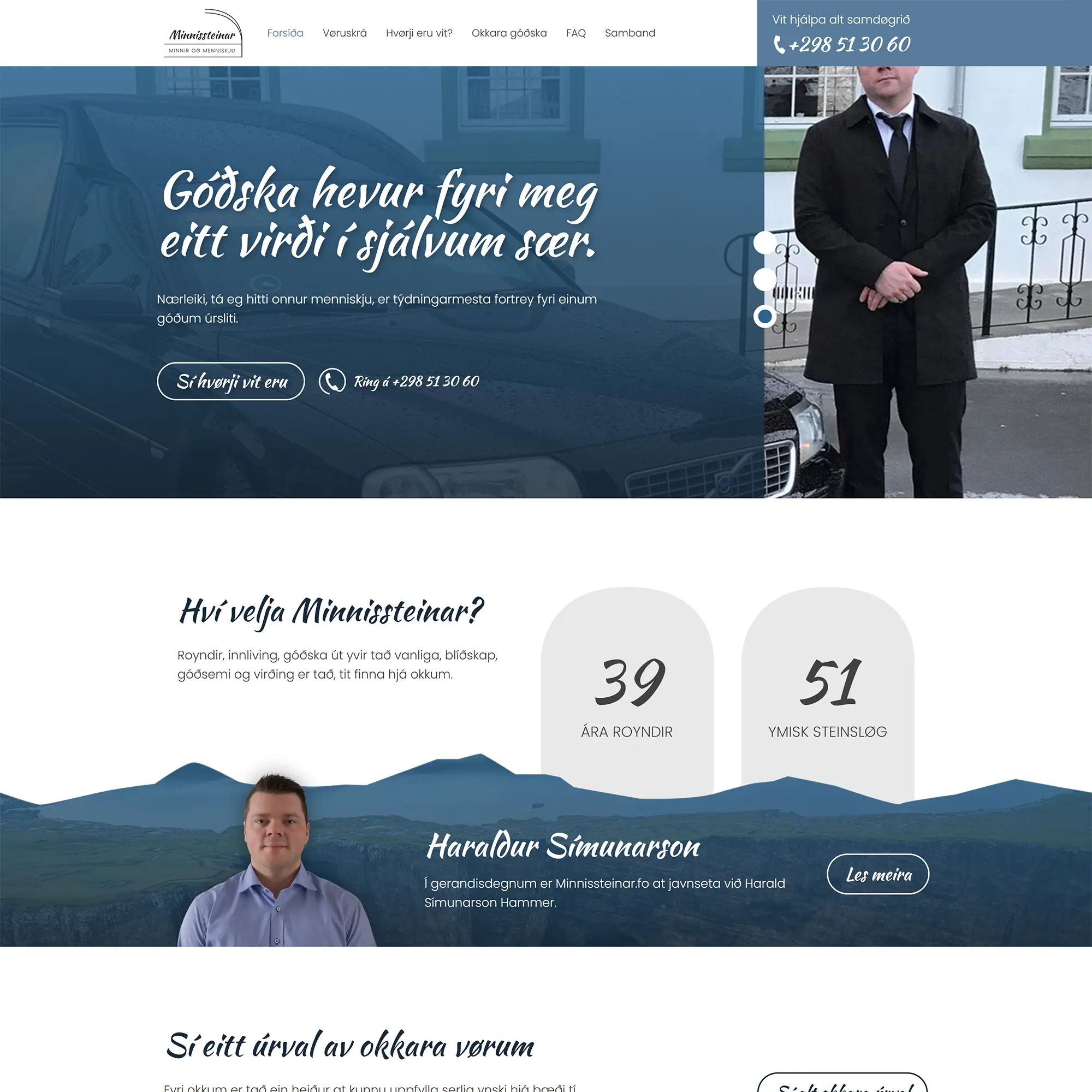 Kundecase: Minnissteinar